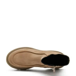 Stivaletti Donna Chunky Camoscio Beige