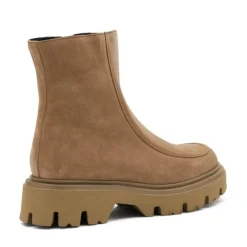 Stivaletti Donna Chunky Camoscio Beige
