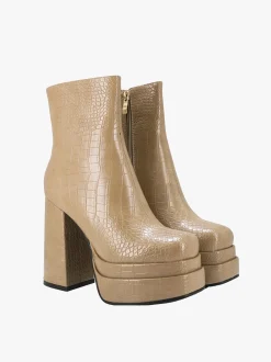 Stivaletti Donna in Cocco Beige