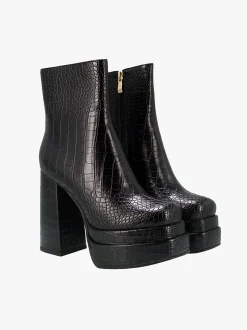 Stivaletti Donna in Cocco Nero