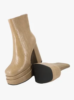 Stivaletti Donna in Cocco Beige