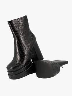 Stivaletti Donna in Cocco Nero