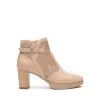 Stivaletti Donna in Pelle Tacco Medio e Plateau