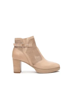 Stivaletti Donna in Pelle Tacco Medio e Plateau