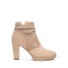 Stivaletti Donna in Pelle Tacco Alto e Plateau