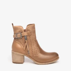 Stivaletti Donna in Pelle Cuoio