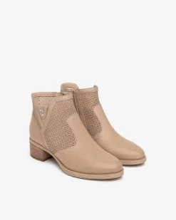 Stivaletti Donna in Pelle Tacco Basso