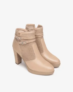 Stivaletti Donna in Pelle Tacco Alto e Plateau