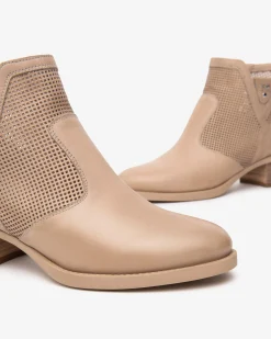 Stivaletti Donna in Pelle Tacco Basso