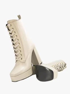 Stivaletti Donna in Pelle con Plateau
