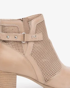Stivaletti Donna in Pelle Tacco Medio e Plateau