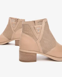 Stivaletti Donna in Pelle Tacco Basso