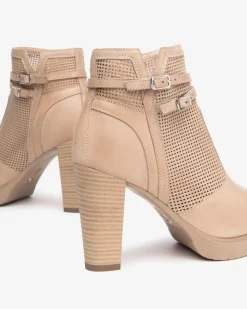 Stivaletti Donna in Pelle Tacco Alto e Plateau