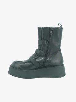 Stivaletti Donna in Pelle con Fibbie