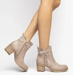 Stivaletti Donna in Pelle Torba