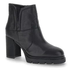 Stivaletti Donna Tacco Alto in Pelle Nero