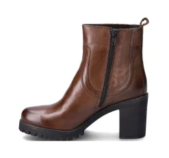 Stivaletti Donna Tacco Largo Pelle Marrone