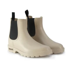 Stivaletti Galosce Beatles Pioggia Donna Gomma Beige