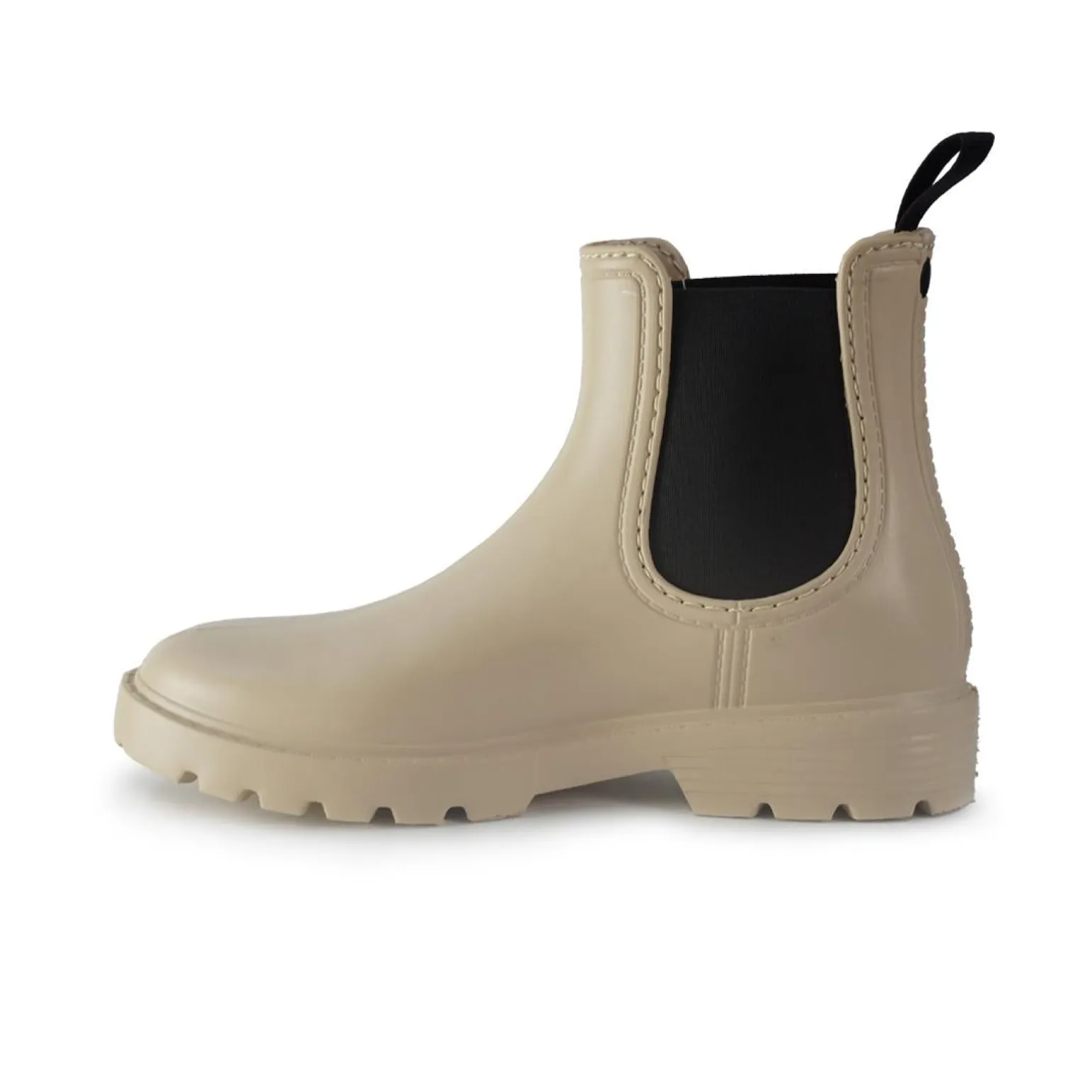 Stivaletti Galosce Beatles Pioggia Donna Gomma Beige