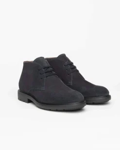 Stivaletti Polacchine Uomo Camoscio Blu
