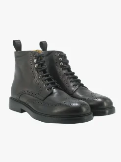 Stivaletti Uomo Oxford in Pelle Marrone