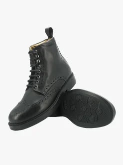 Stivaletti Uomo Oxford in Pelle Nero