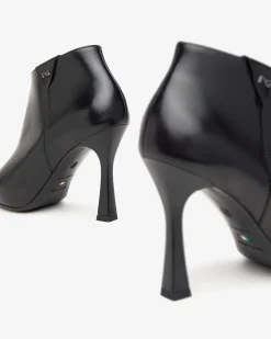 Stivaletto Caviglia Punta Tacco Spillo Nero