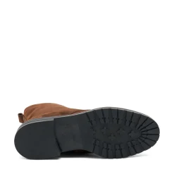 Stivaletto Donna Stringato Alto Camoscio Cacao