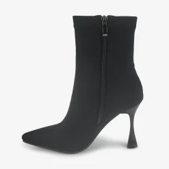 Stivaletto Tessuto Elastico Punta Nero