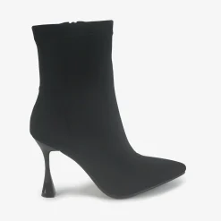 Stivaletto Tessuto Elastico Punta Nero