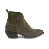 Stivaletto Texano Donna  con Impunture in Camoscio Taupe