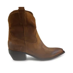 Stivaletto Texano in Camoscio Cuoio