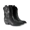 Stivaletto Texano in Pelle Nera