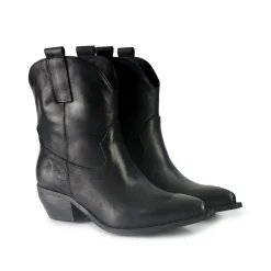 Stivaletto Texano in Pelle Nera