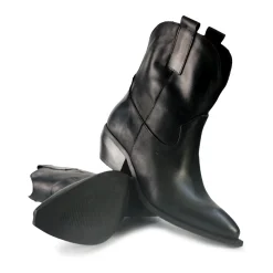 Stivaletto Texano in Pelle Nera