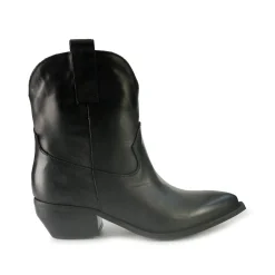 Stivaletto Texano in Pelle Nera