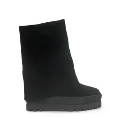 Stivali Zeppa Camoscio Nero