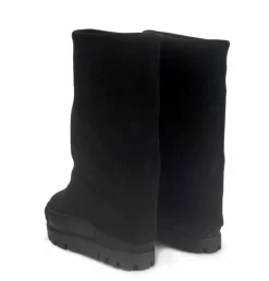 Stivali Zeppa Camoscio Nero