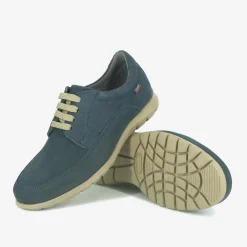 Stringata Bassa Uomo in Pelle Blu