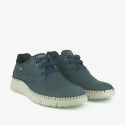 Stringata Uomo in Pelle Blu