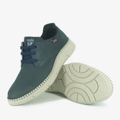 Stringata Uomo in Pelle Blu