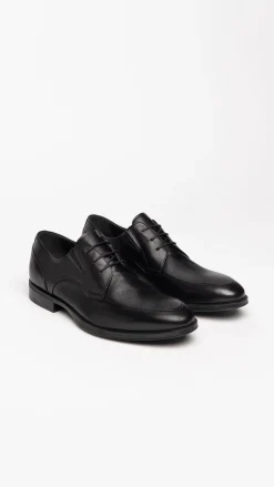 Stringata Uomo in Pelle Nera Derby