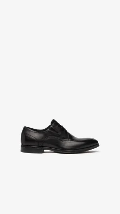 Stringata Uomo in Pelle Nera Derby