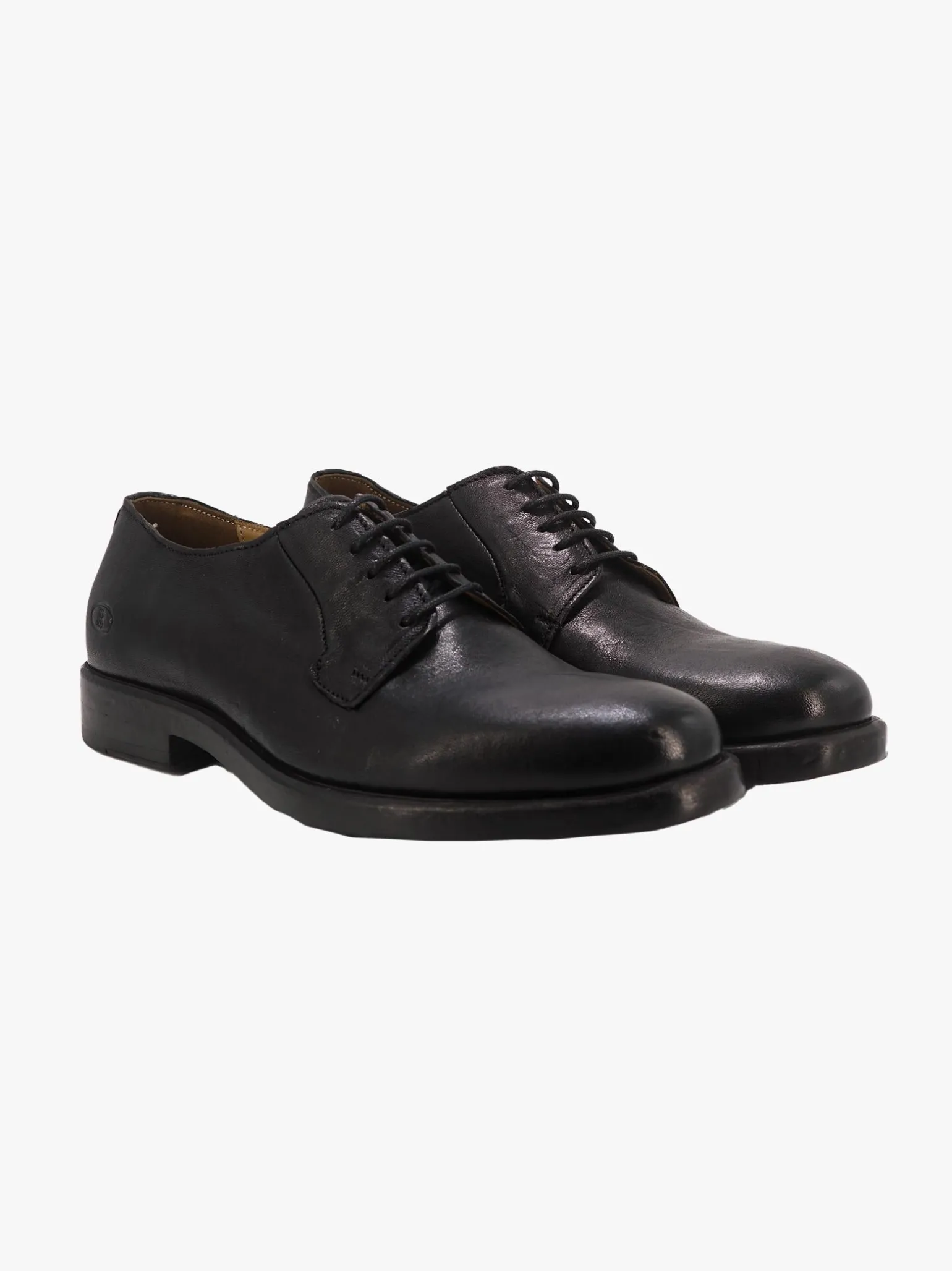 Stringate Uomo in Pelle Nera