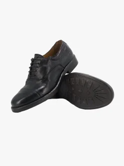 Stringate Uomo in Pelle Nera