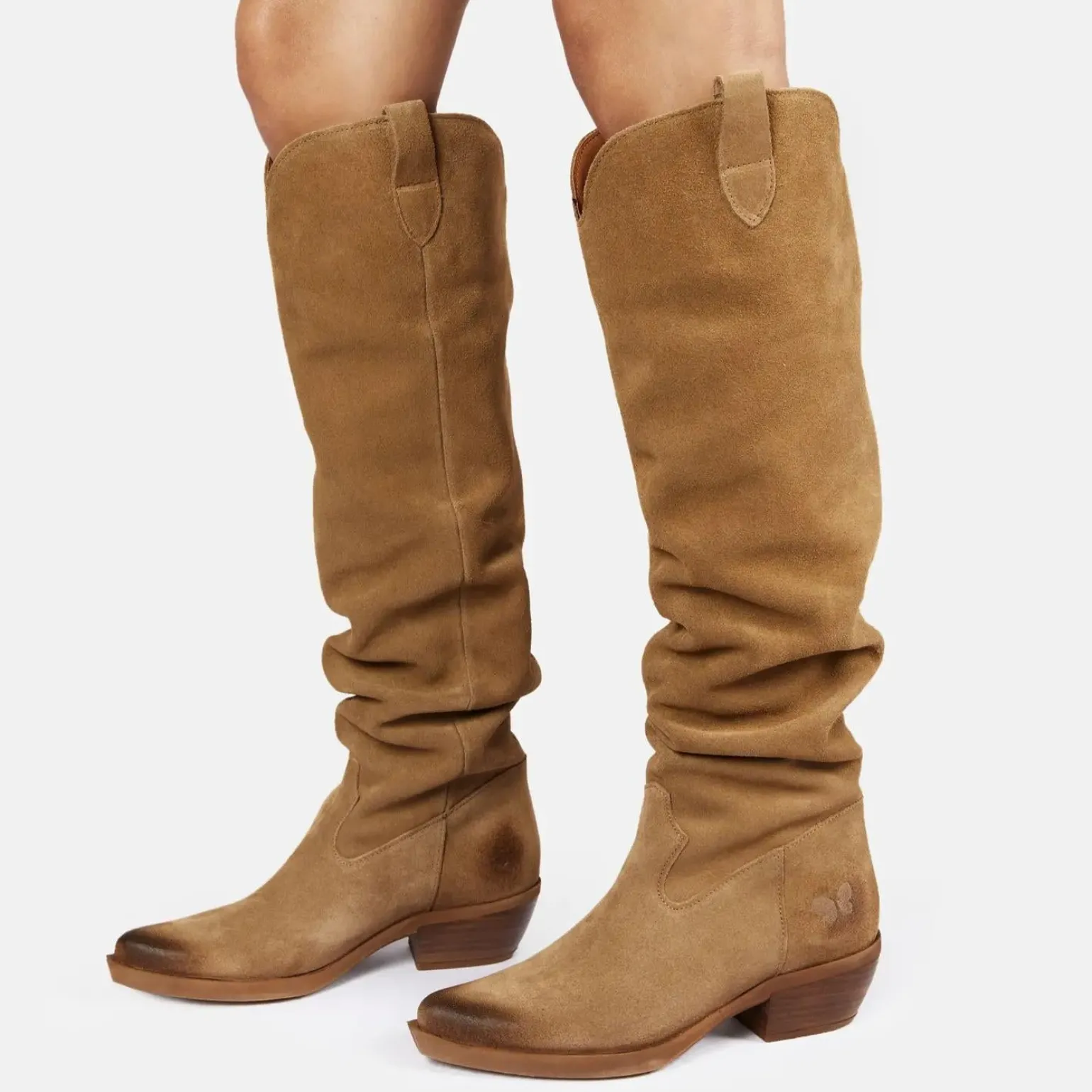 Texano Donna Camoscio Cuoio