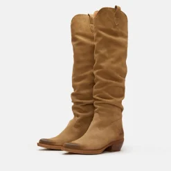 Texano Donna Camoscio Cuoio