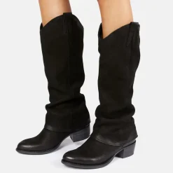 Texano Donna Camoscio Nero