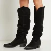 Texano Donna Camoscio Nero