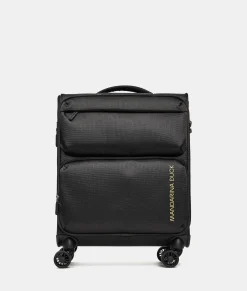 Trolley Bagaglio a Mano 4 Ruote in Tessuto Nero